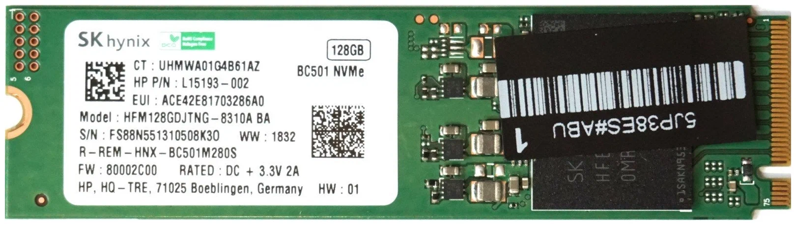 Жесткий диск SSD 128Gb Hynix HFM128GDJTNG-8310A
