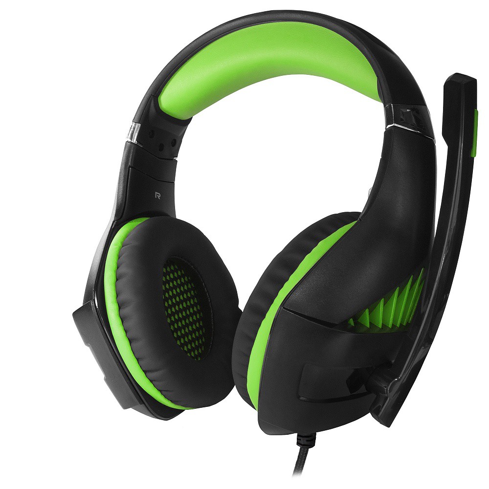 Наушники Crown CMGH-2002 Black/Green (накладные, закрытые, 20-20000Гц, 32 Ом)