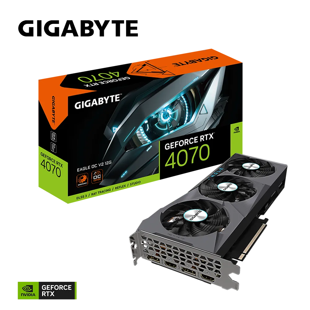 Видеокарта Gigabyte RTX 4070 Eagle OC V2 12G (GV-N4070EAGLE OCV2-12GD)