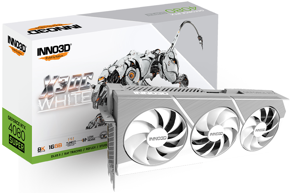 Видеокарта Inno3D RTX 4080 Super X3 OC White (N408S3-166XX-18703259)