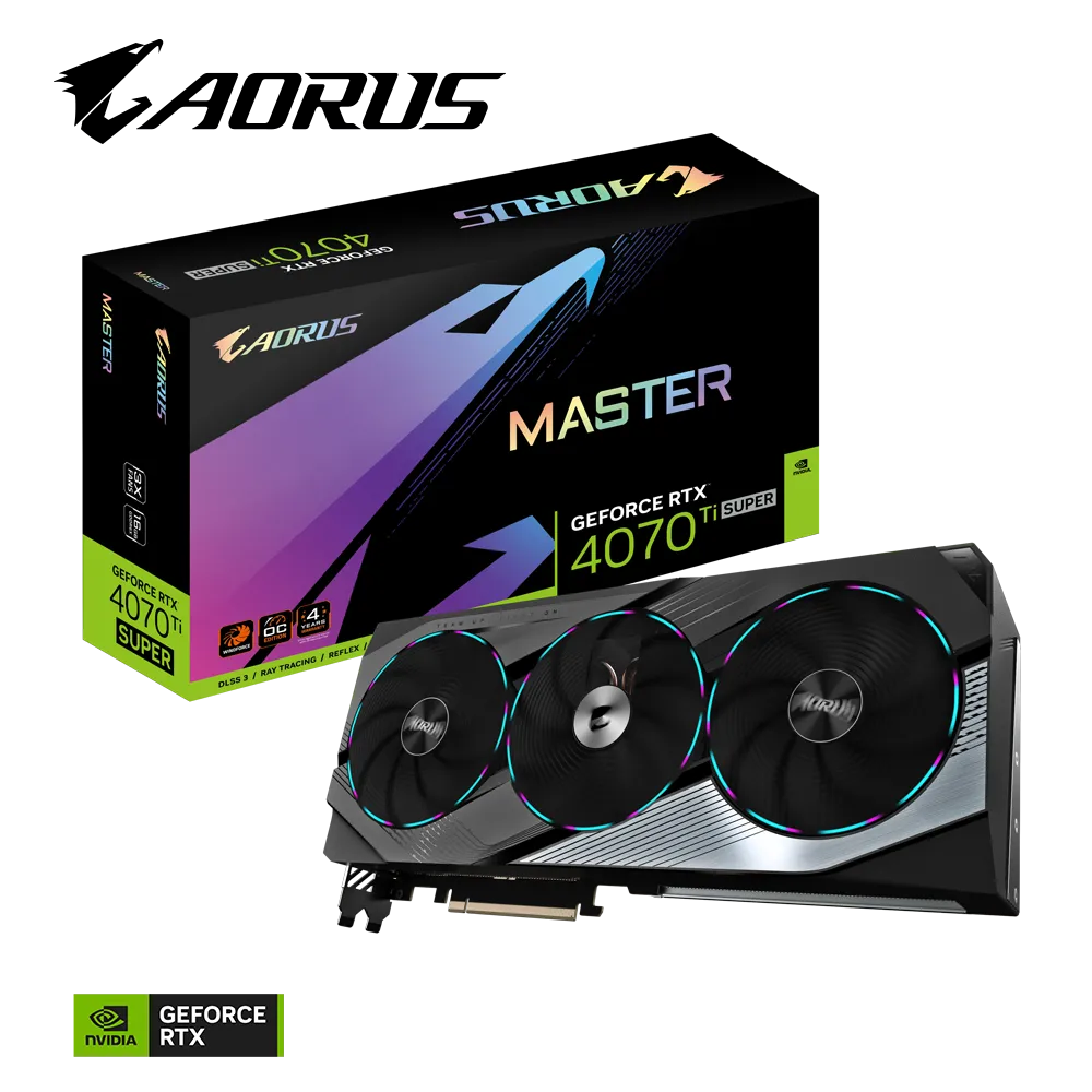Видеокарта Gigabyte RTX 4070Ti Super Aorus Master 16G (GV-N407TSAORUS M-16GD)