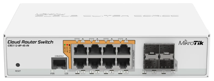 Коммутатор Mikrotik CRS112-8P-4S-IN