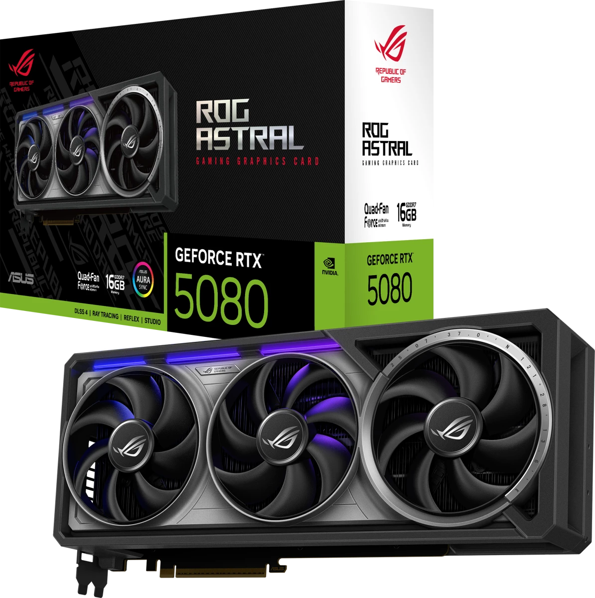 Видеокарта ASUS ROG Astral GeForce RTX 5080 16GB GDDR7 ROG-ASTRAL-RTX5080-16G-GAMING