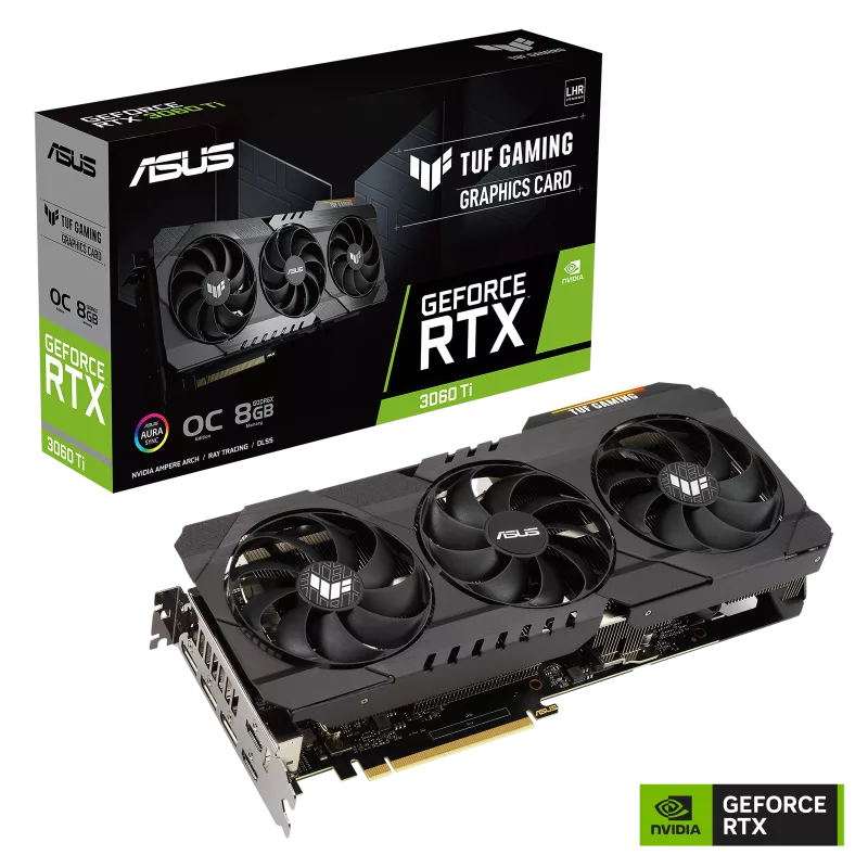 Видеокарта Asus RTX 3060Ti TUF Gaming OC Edition (TUF-RTX3060TI-O8GD6X-GAMING)