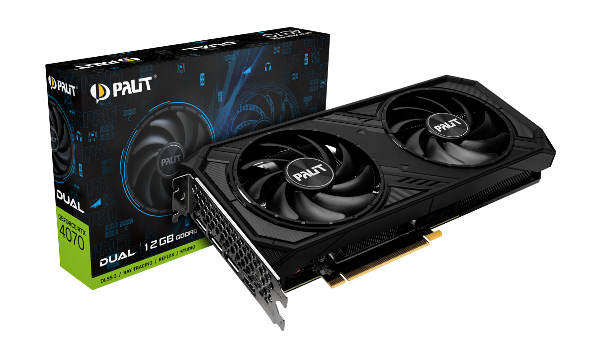 Видеокарта Palit RTX 4070 DUAL 12Gb (NE64070019K9-1048D)
