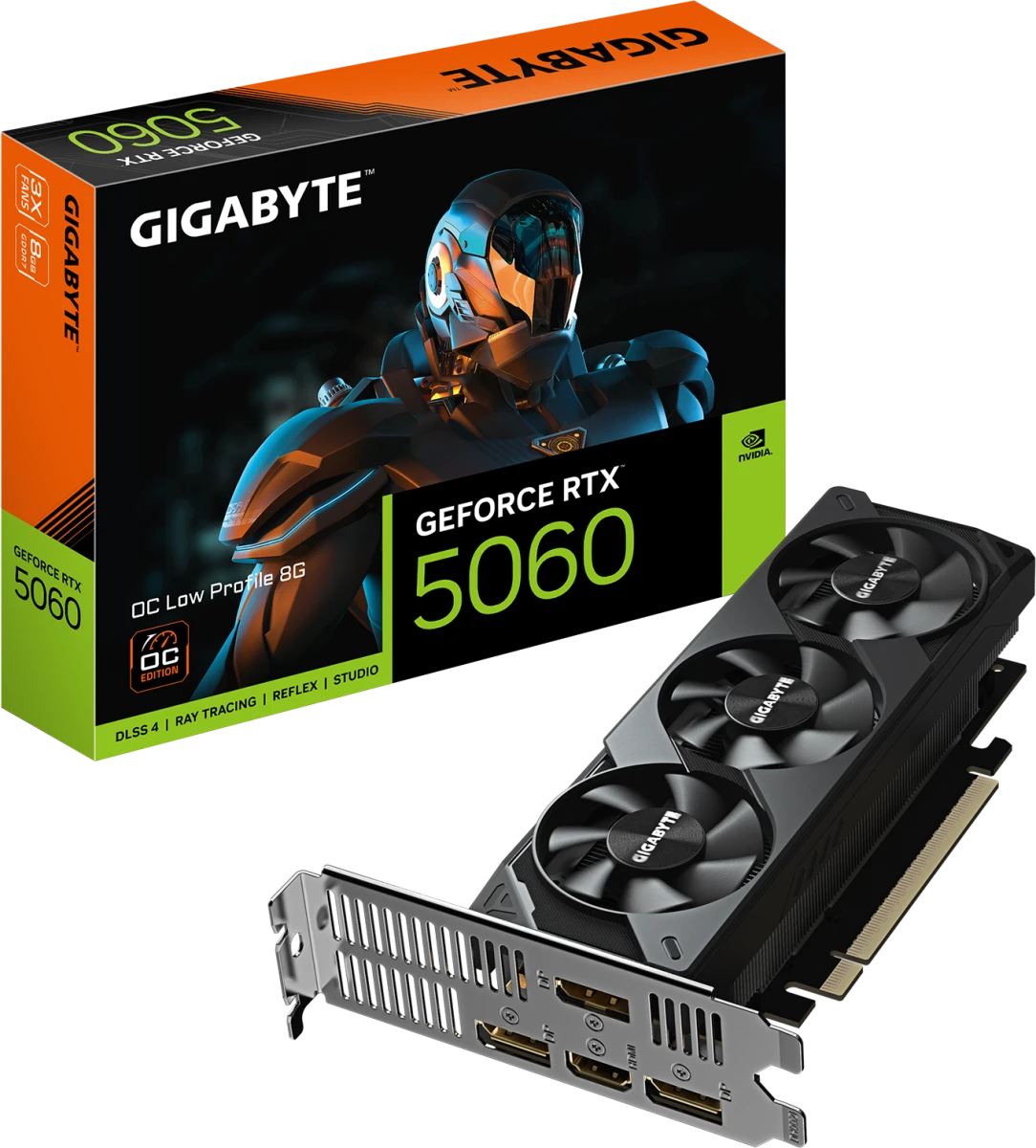 Видеокарта Gigabyte RTX 5060 Low Profile OC 8G (GV-N5060OC-8GL)