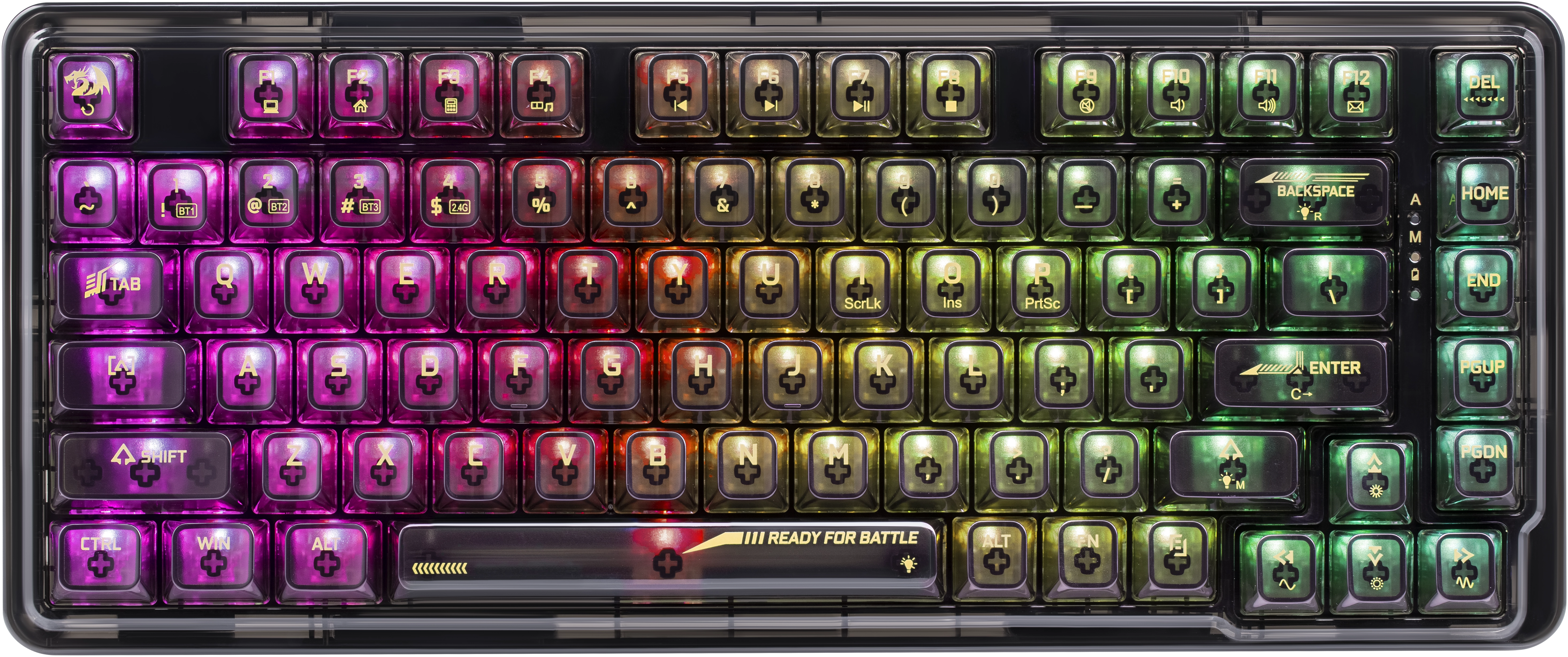 Клавиатура Redragon Elf Pro (прозрачный/черный) (71742)